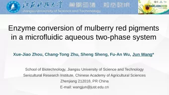 Enzyme conversion of mulberry red pigments  in a microfluidic aqueous two-phase system  Xue-Jiao