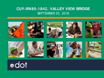 CUY-IR480-1842, VALLEY VIEW BRIDGE  S  EPTEMBER 25, 2018  CUY-IR480-1842  MEASUREMENT AND  USE OF