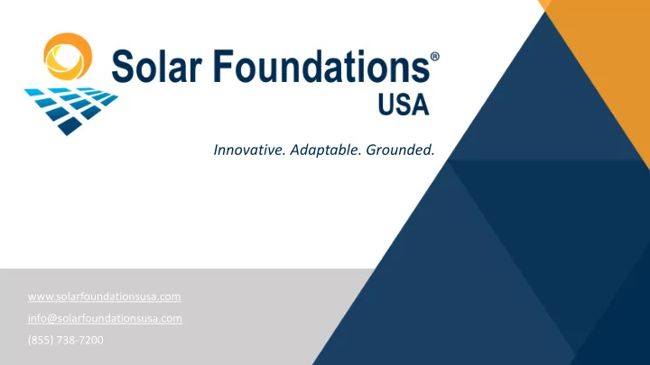 innovative adaptable grounded