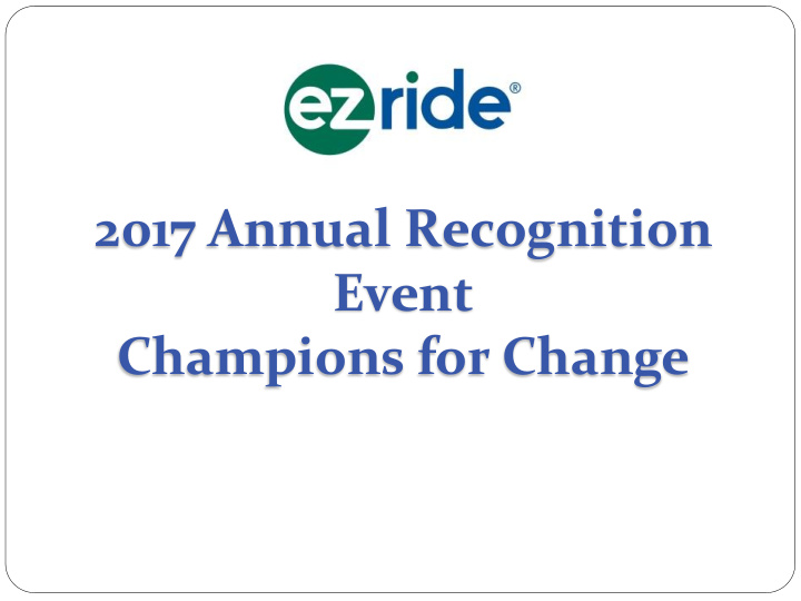 2017 annual recognition