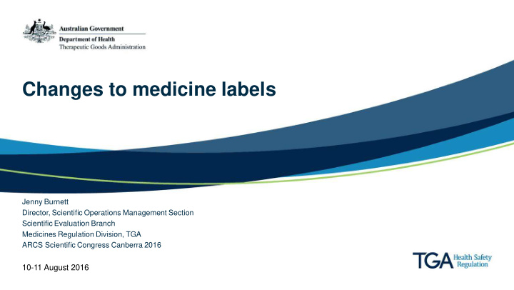 changes to medicine labels