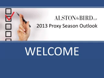 Click to edit Master title style  1  2013 Proxy Season Outlook  Click to edit Master title style