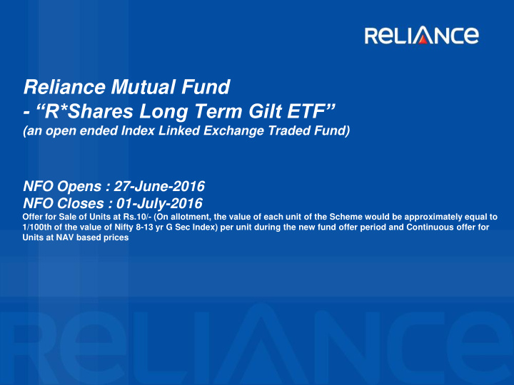 r shares long term gilt etf