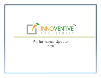Performance Update  H1FY12  1 Our Manufacturing Facilities  2 Safe Harbour Statement  Some of the