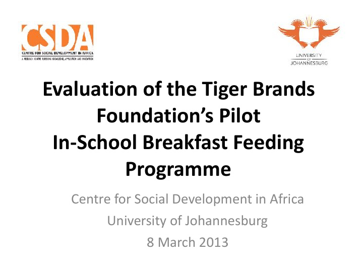 evaluation of the tiger brands foundation s pilot in