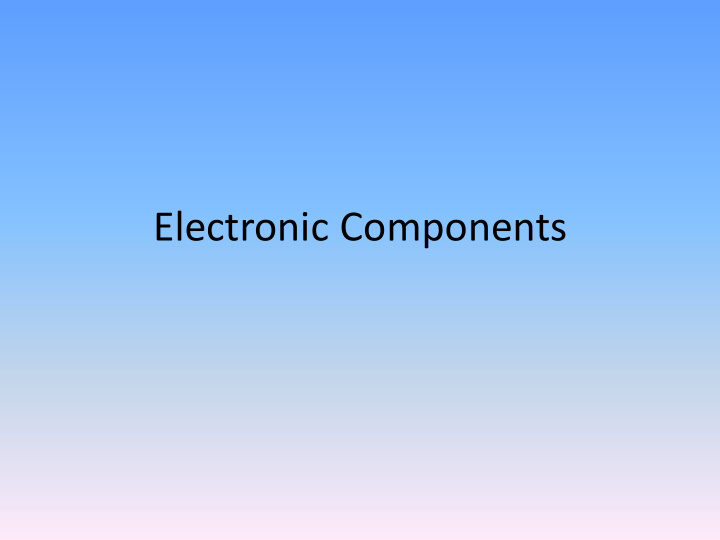 electronic components battery