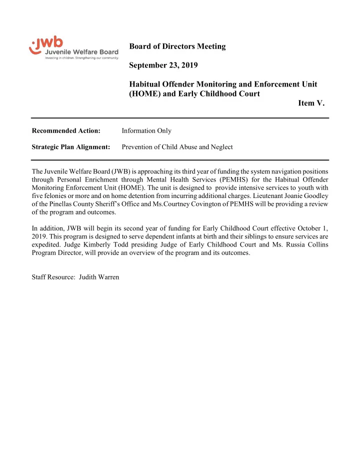 board of directors meeting september 23 2019 habitual