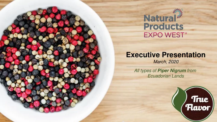 executive presentation