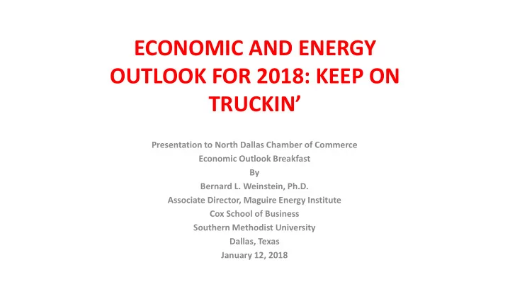 economic and energy