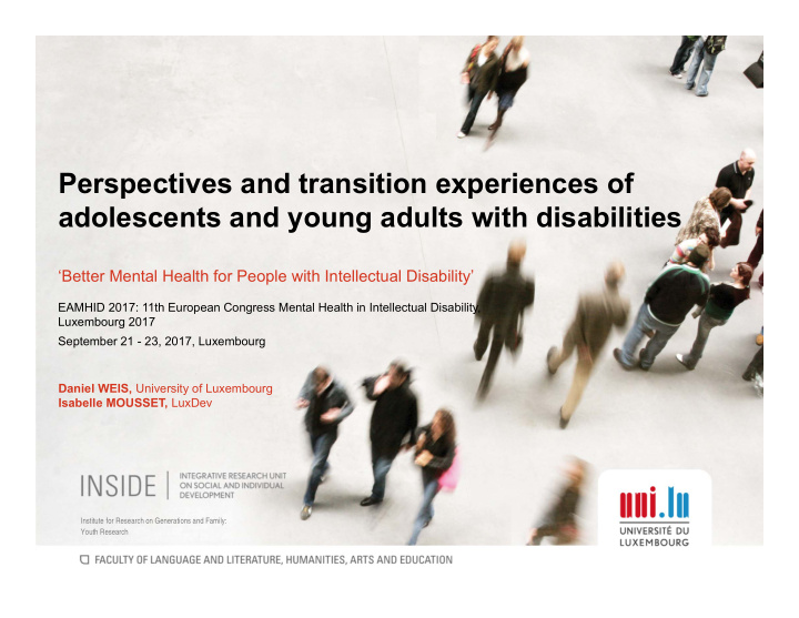 perspectives and transition experiences of adolescents