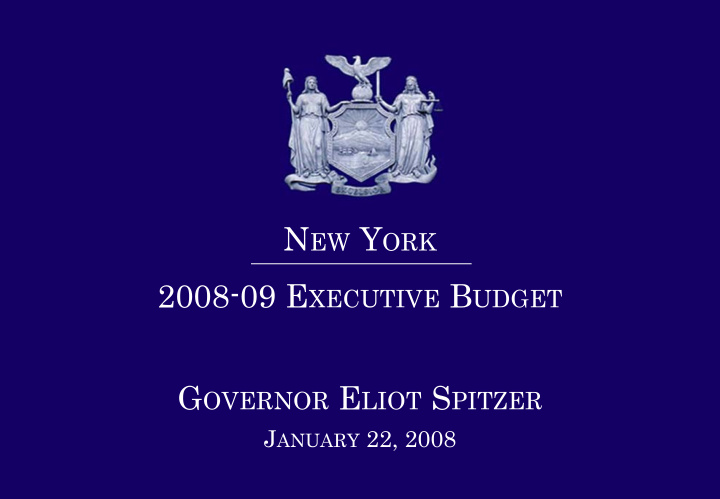 the 2 0 0 8 0 9 executive budget