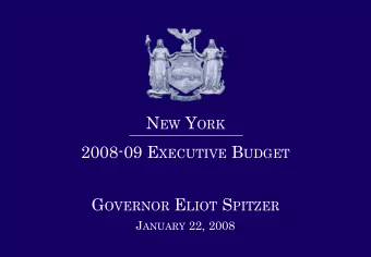 The 2 0 0 8 -0 9  Executive Budget  State Operating Funds  All Funds ( includes Federal)  All Funds