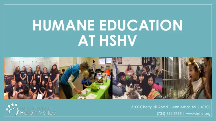 humane education
