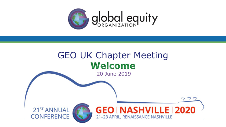 geo uk chapter meeting