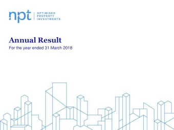 Contents  Annual Result  For the year ended 31 March 2018  1  Contents  1.  Highlights  2.