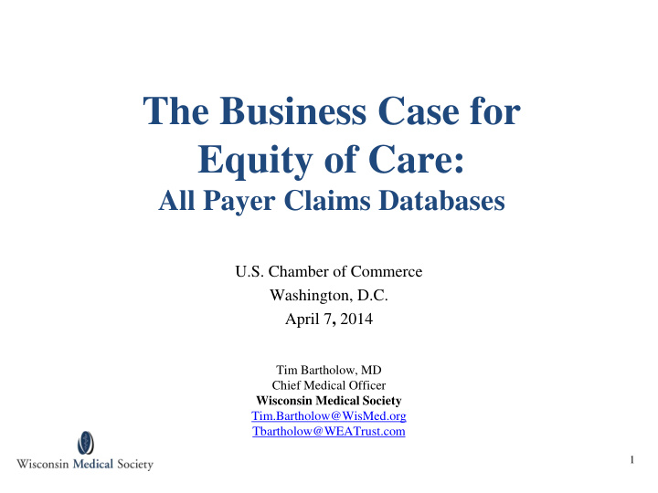 equity of care