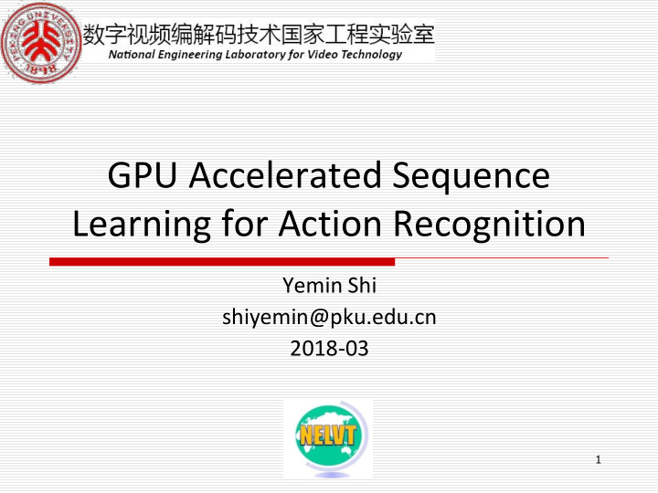learning for action recognition
