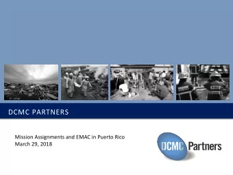DC  D  CM  MC  C Partners  DCMC  Putting Puerto Rico and Hurricane Maria Into Context DCMC P