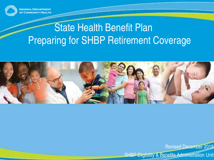 state health benefit plan preparing for shbp retirement