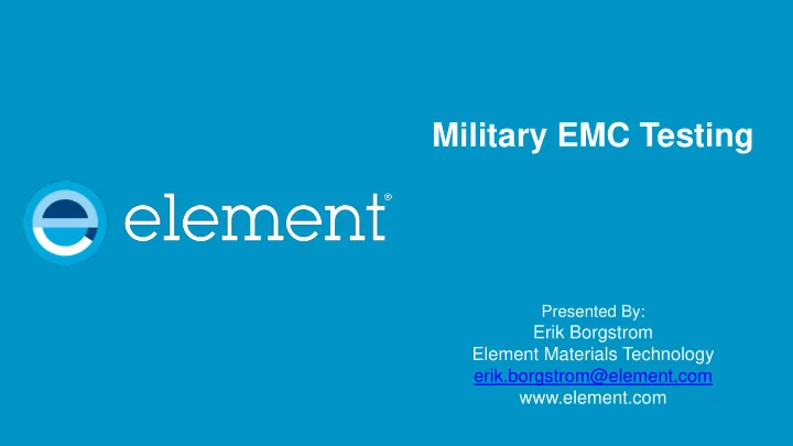 military emc testing