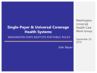 single payer amp universal coverage
