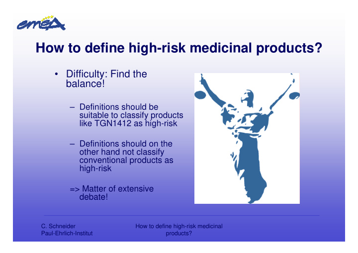 how to define high risk medicinal products