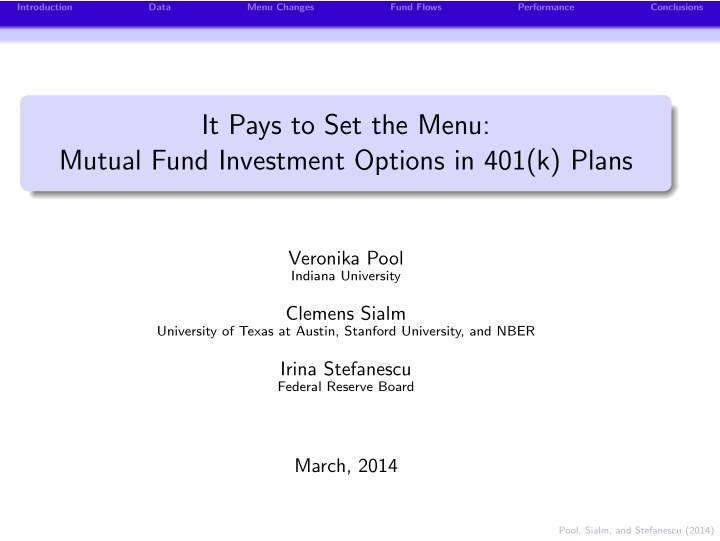 it pays to set the menu mutual fund investment options in