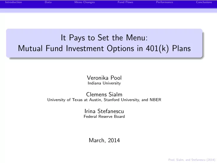 it pays to set the menu mutual fund investment options in