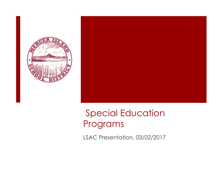 special education programs