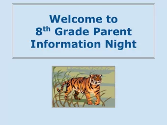 Welcome to 8 th Grade Parent  Information Night What are the IB approaches to learning skills?  1.