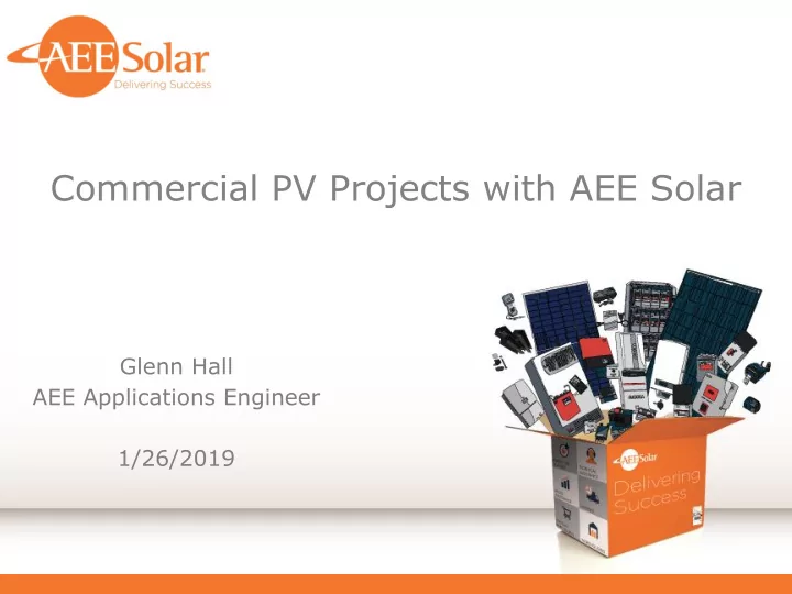 commercial pv projects with aee solar