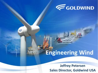 Jeffrey Petersen  Sales Director, Goldwind USA  What is Goldwind USA, Inc.?  Top Tier Chinese