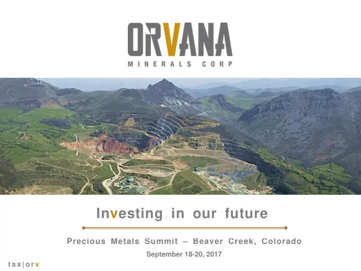 investing in our future