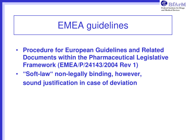 emea guidelines