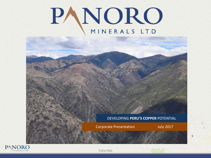 developing peru s copper potential corporate presentation