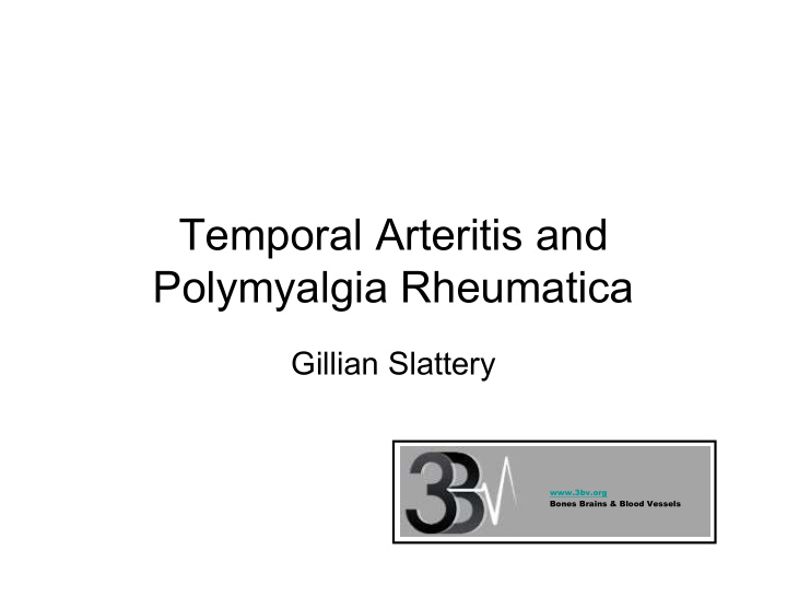 temporal arteritis and polymyalgia rheumatica