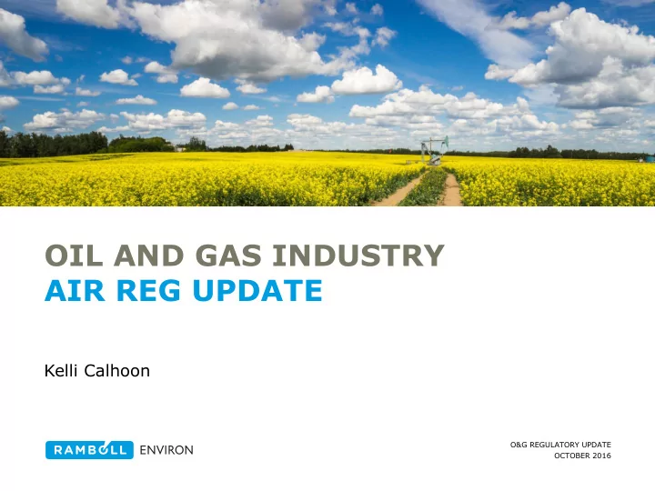 oil and gas industry