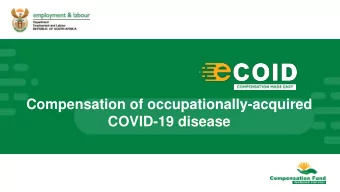 Compensation of occupationally-acquired  COVID-19 disease  Fast facts on COVID-19 Disease