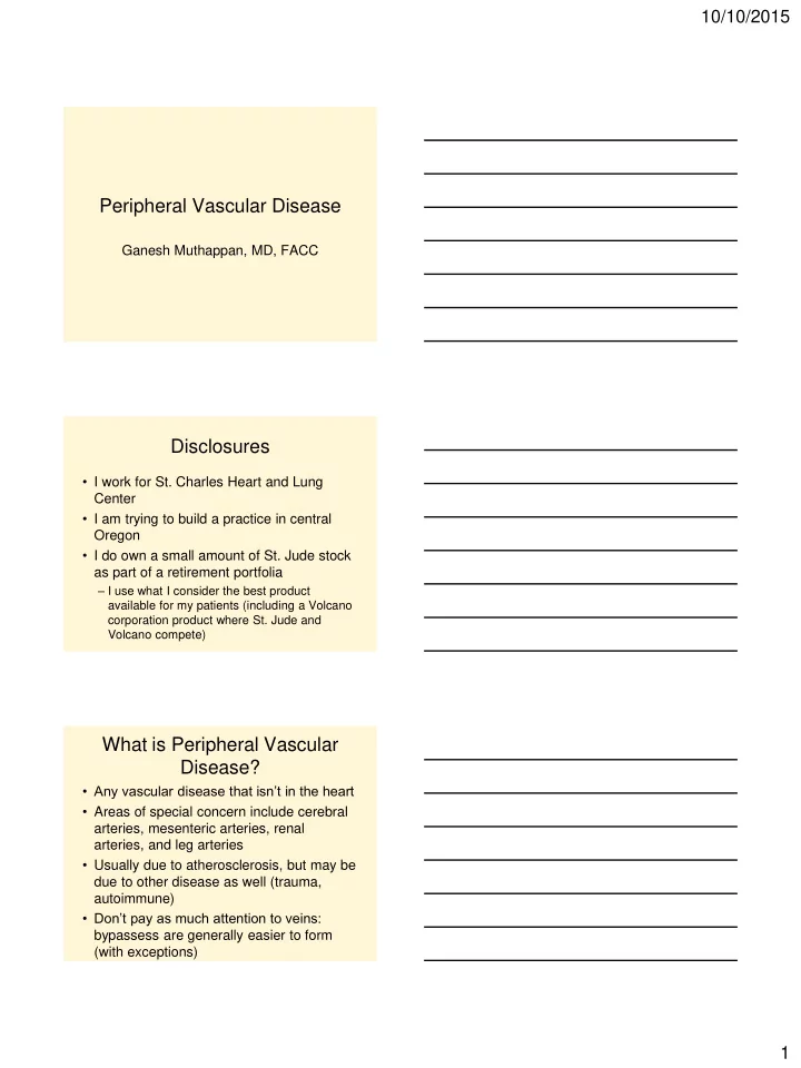 what is peripheral vascular