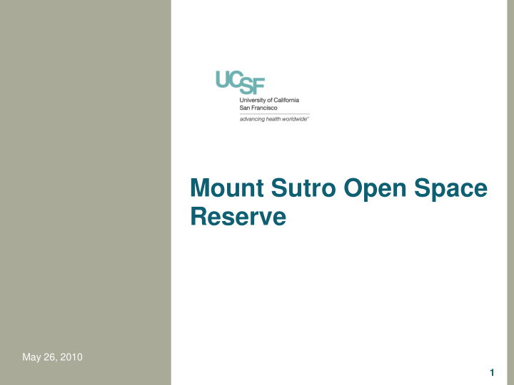 mount sutro open space reserve