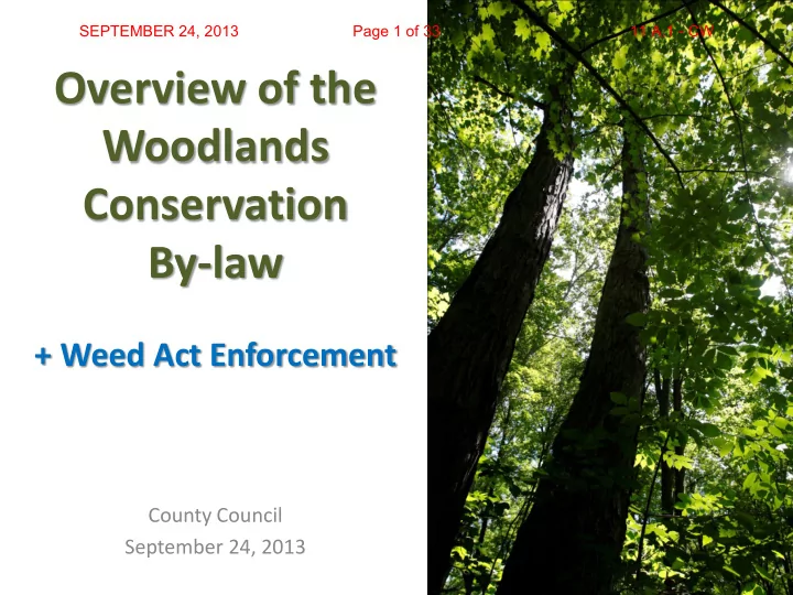 overview of the woodlands conservation by law