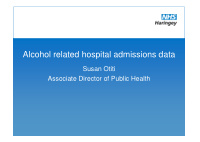 alcohol related hospital admissions data