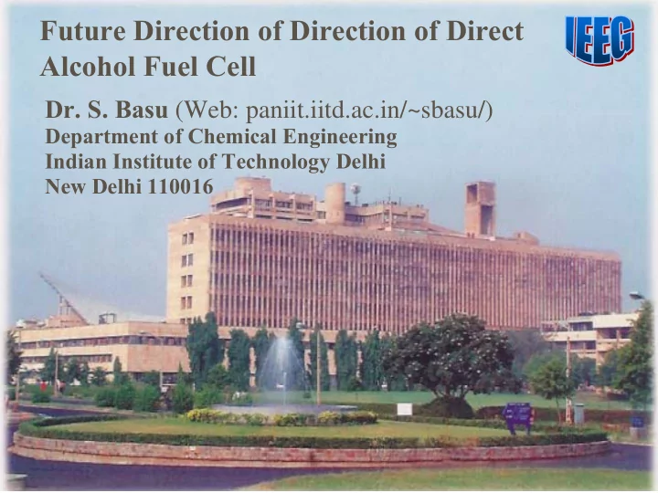 future direction of direction of direct alcohol fuel cell