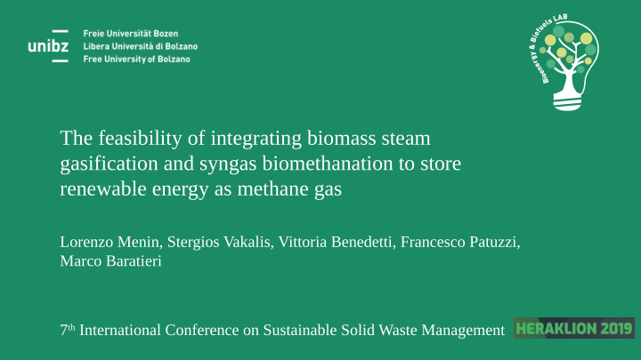 the feasibility of integrating biomass steam gasification