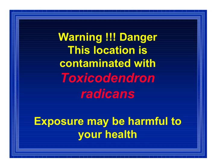 toxicodendron radicans