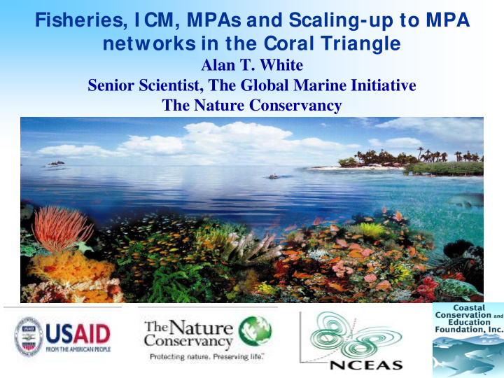 fisheries i cm mpas and scaling up to mpa networks in the