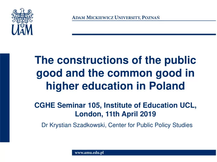 good and the common good in