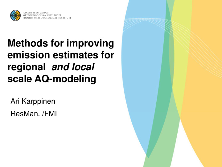 emission estimates for