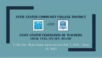 STATE CENTER COMMUNITY COLLEGE DISTRICT  AND  STATE CENTER FEDERATION OF TEACHERS  LOCAL 1533,