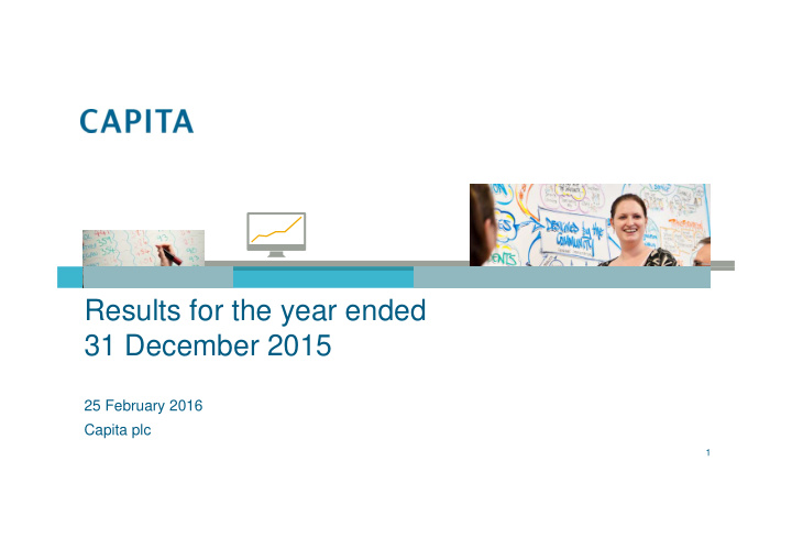 results for the year ended 31 december 2015